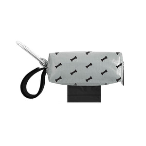 Doggie Walk Duffel Lt Gray w Black Bones