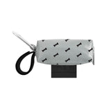 Doggie Walk Duffel Lt Gray w Black Bones