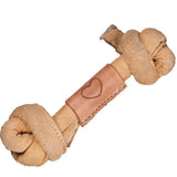 HUGGLE HOUNDS KNOT LEATHER BONE