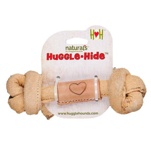 HUGGLE HOUNDS KNOT LEATHER BONE
