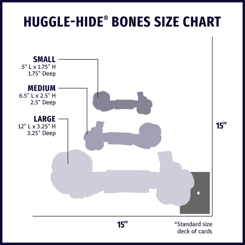 HUGGLE HOUNDS KNOT LEATHER BONE