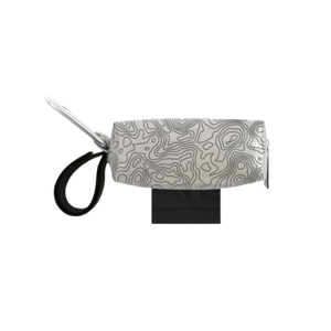 Doggie Walk Duffel Light Gray w Blk Topographic