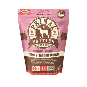 Primal Raw Dog Turkey & Sardine 6lb