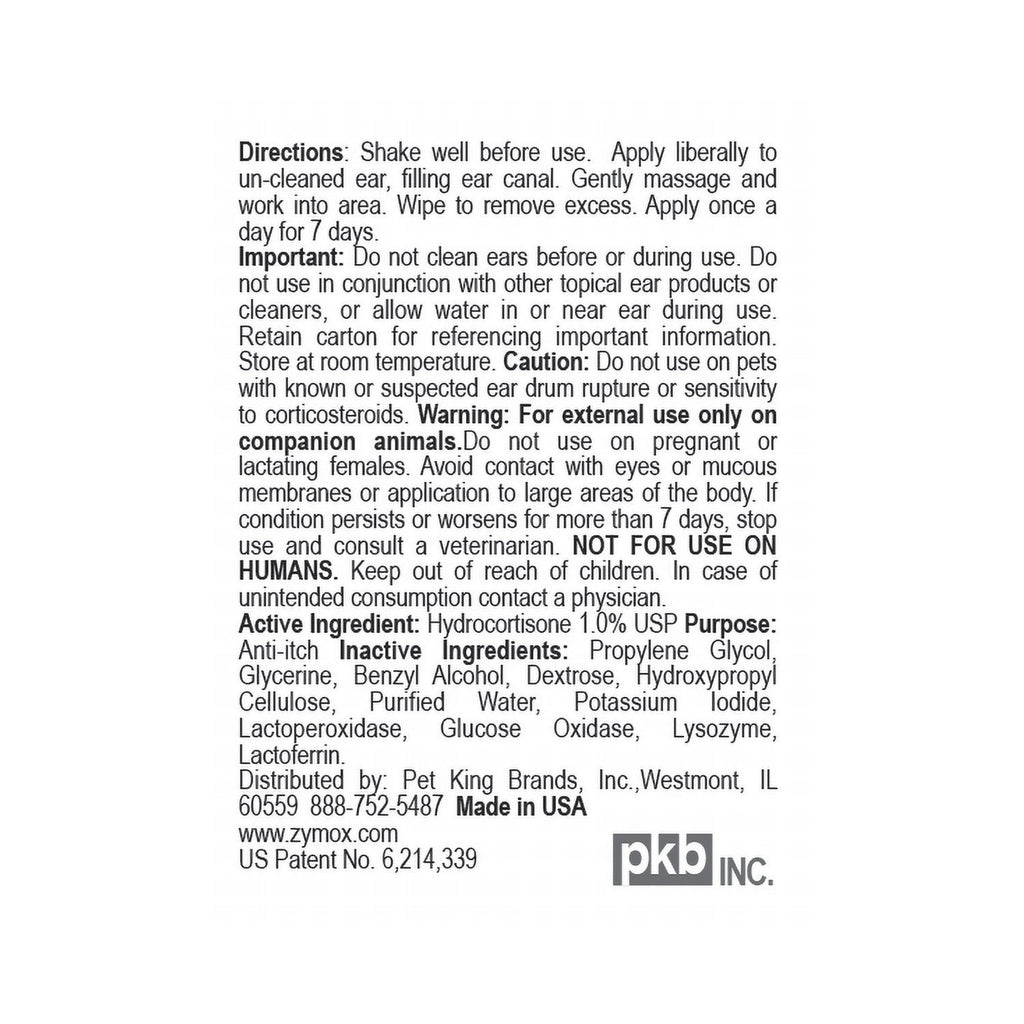 Zymox Enzymatic Ear Solution 1.25oz