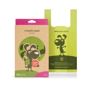 Earth Rated Poopbags Box of 120 W/ Handles Scented