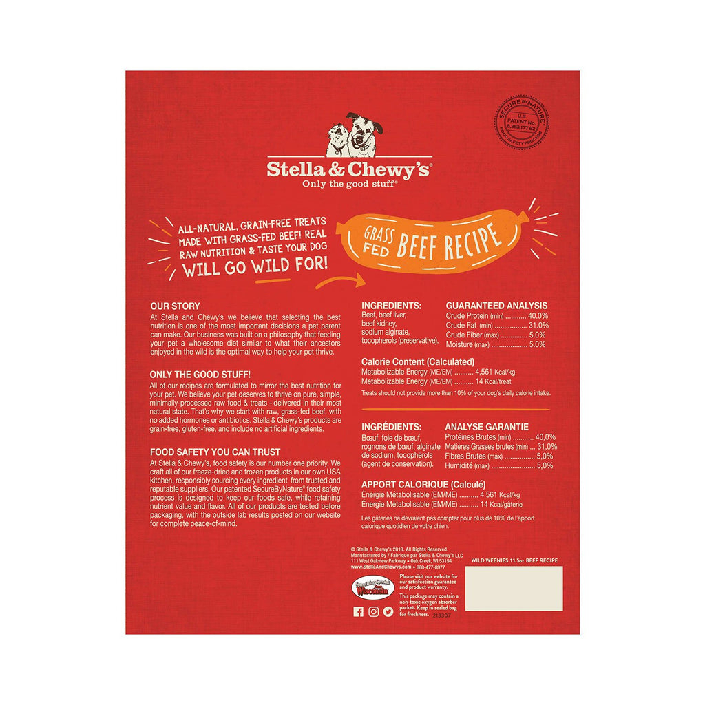 Stella & Chewy's Wild Weenies Beef Grass Fed 3.25oz