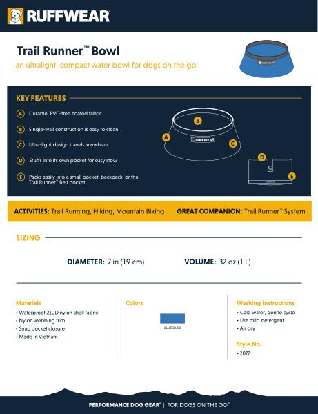 Ruffwear Trail Runner Bowl Blue Dusk