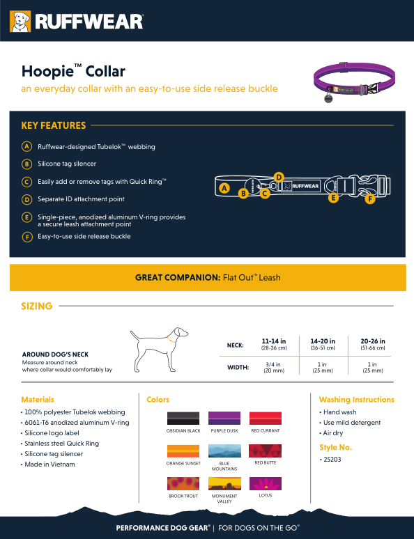 Ruffwear Hoopie Collar Obsidian