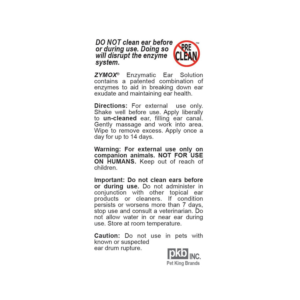 Zymox Antimicrobial Enzymatic Ear Solution 1.25oz