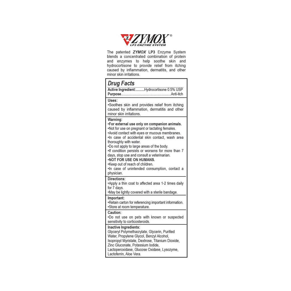 Zymox Hydrocortisone Topical Cream 1oz