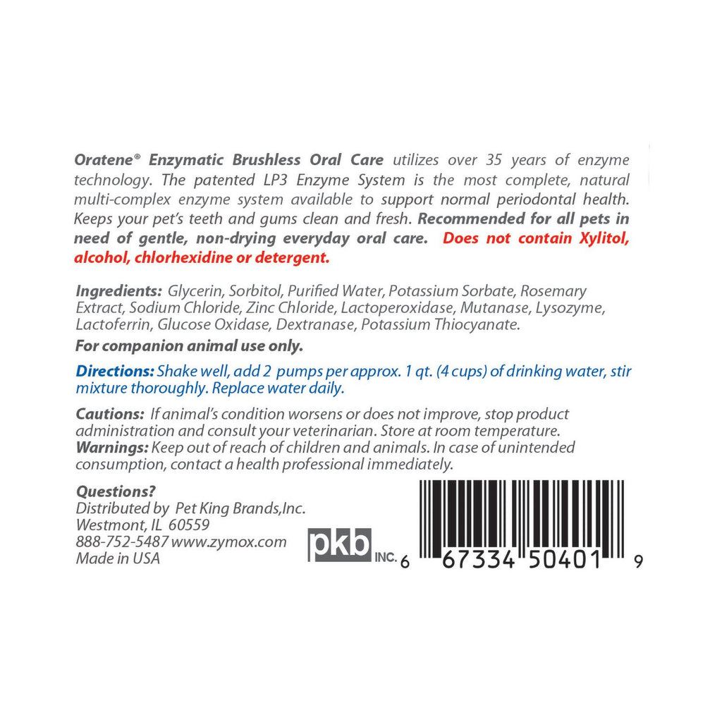 Zymox Oratene Oral Care Water Additive