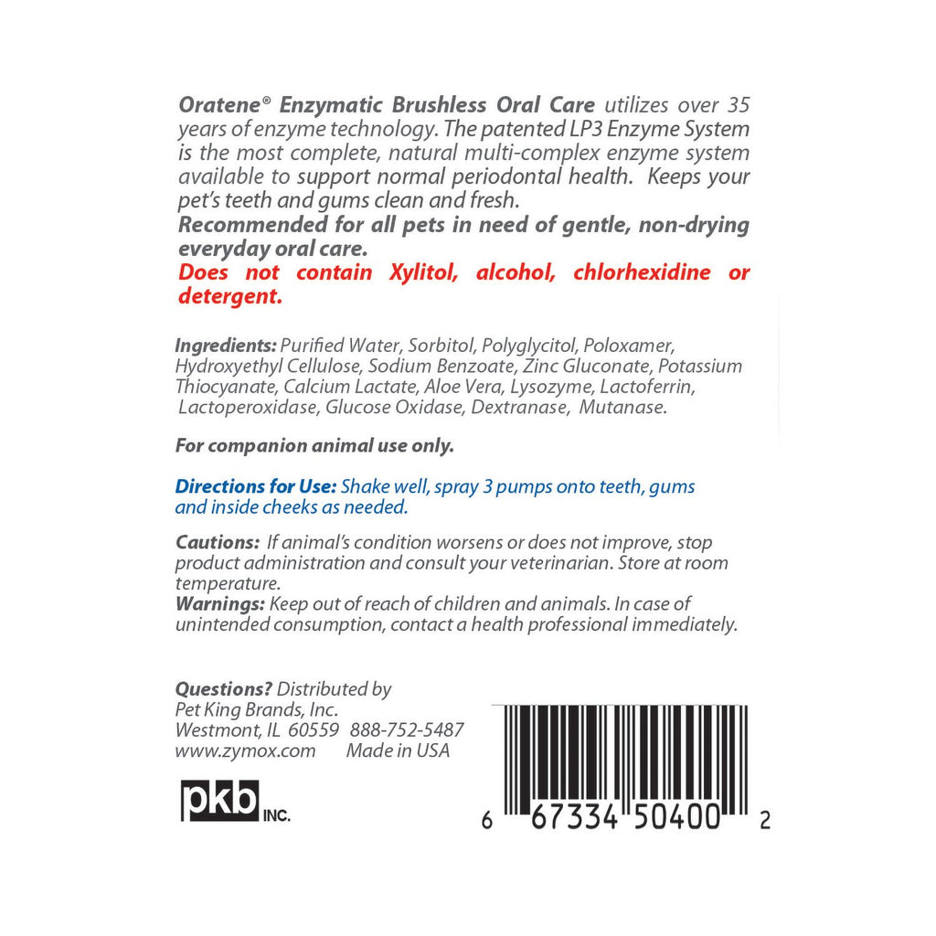 Zymox Oratene Breath Freshener 4oz