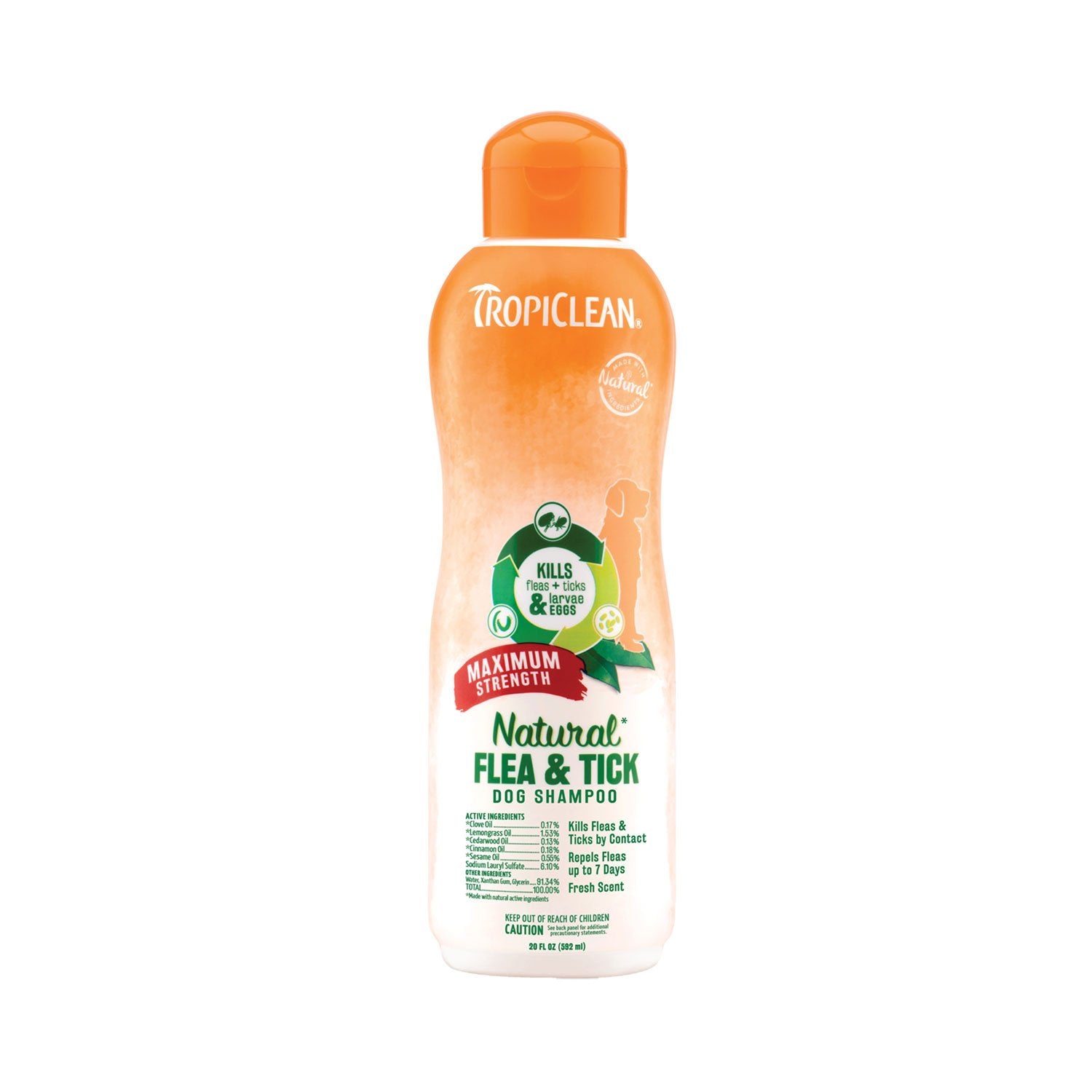 TropiClean Maximum Strength Flea And Tick Shampoo 20oz – DirtyDogs