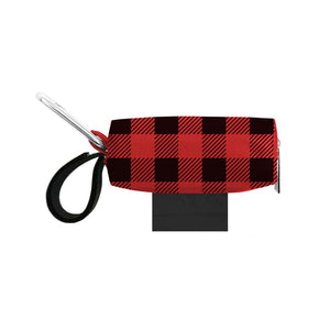 Doggie Walk Duffel Red w Blk Check
