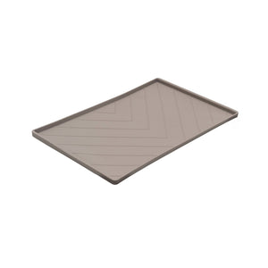 Messy Mutts Silicone Mat With Metal Rods Dark Grey