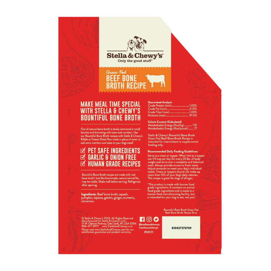 Stella & Chewy's Broth Cage Free Beef 16oz