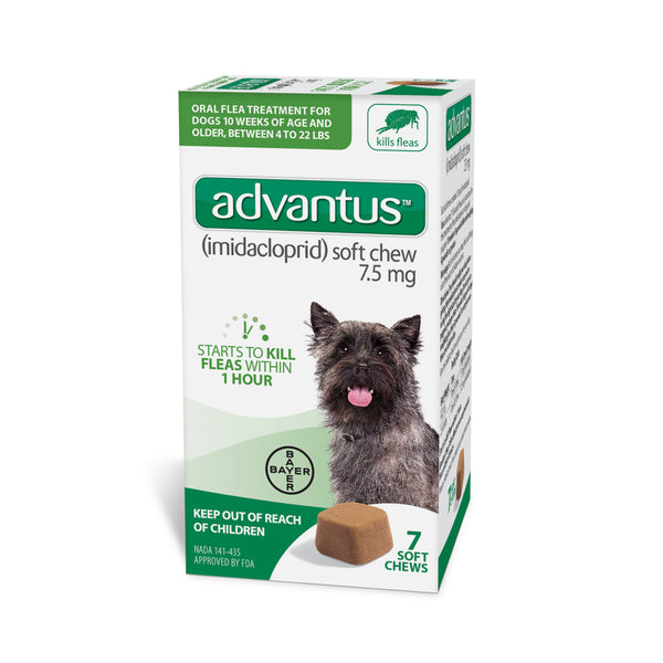 Advantus Soft Chews Small Dog 4lb 22lb 7.5mg 7ct DirtyDogs Meow