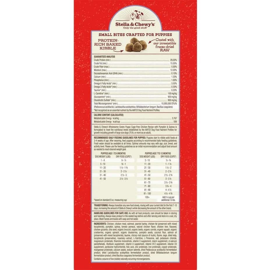 Stella & Chewy's Wholesome Grain Puppy Raw Coated Chicken