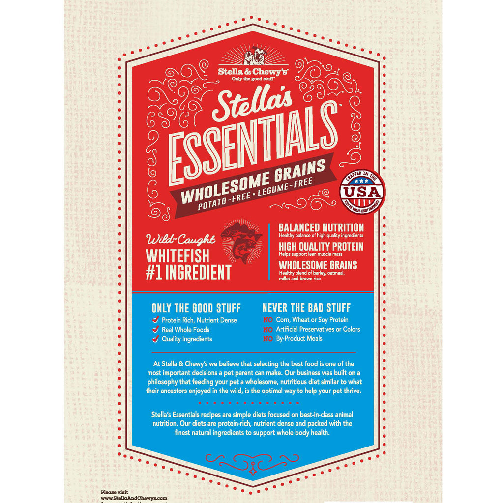 Stella & Chewy's Dog Essentials Whitefish & Salmon Ancient Grains