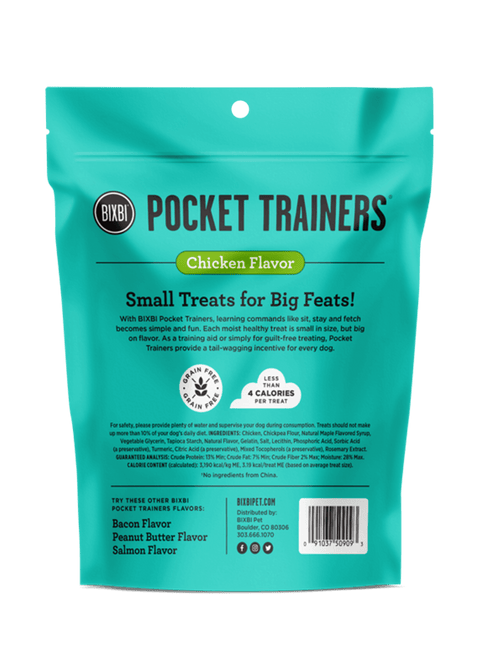 BIXBI CHICKEN POCKET TRAINER TREAT 6OZ