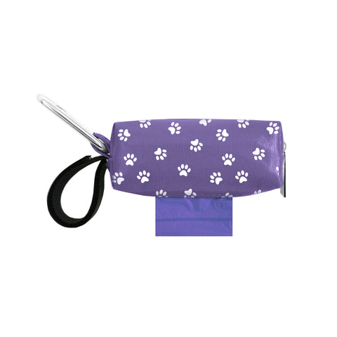Doggie Walk Duffel Purple w White Paws