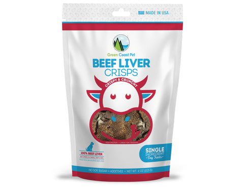 GREEN COAST BEEF LIVER CRISPS 4oz