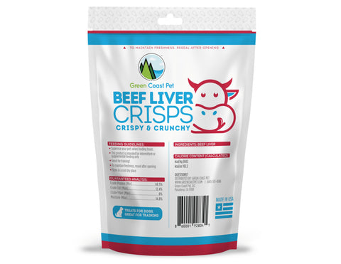 GREEN COAST BEEF LIVER CRISPS 4oz