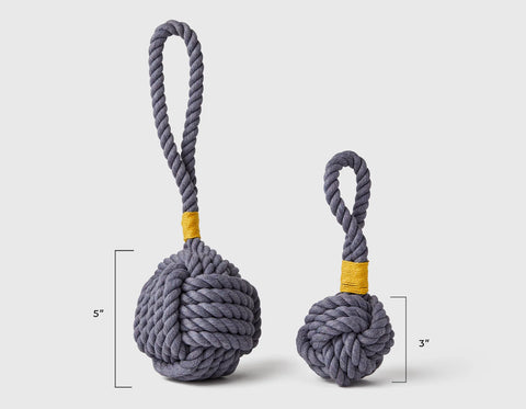 Jax & Bones 5" Grey Celtic Knot Tie Rope Toy