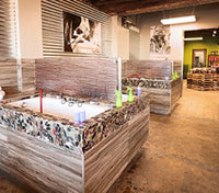 pet bathing and grooming station at our Solana Beach location