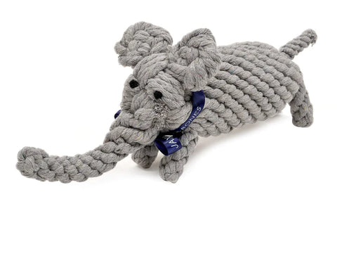 Jax & Bones Coco The Elephant 10" Large Rope Dog Toy