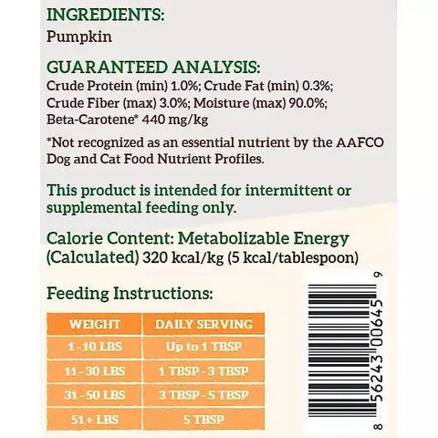 Natures Logic Pumpkin Can 15oz Case of 12