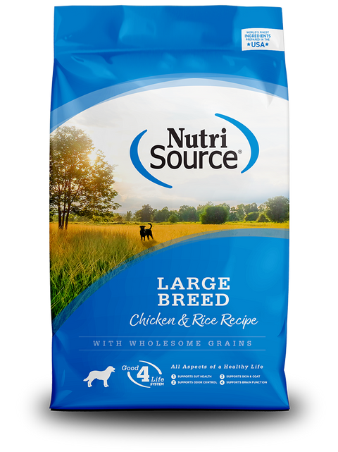 Nutrisource Large Breed Chicken & Rice 26lb
