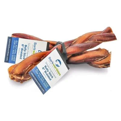 Barkworthies Braided Bully 6 inch case of 30