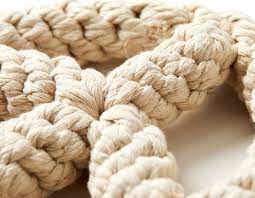 Jax & Bones White Peace Sign 7" One Size Rope Dog Toy