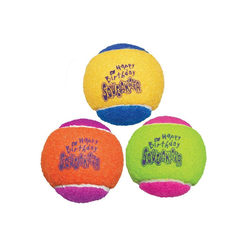 Kong Birthday Tennis Ball Toy 3pk MD