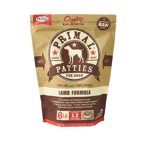 Primal Raw Dog Lamb 6lb