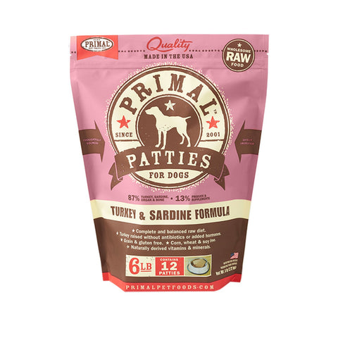 Primal Raw Dog Turkey & Sardine 6lb