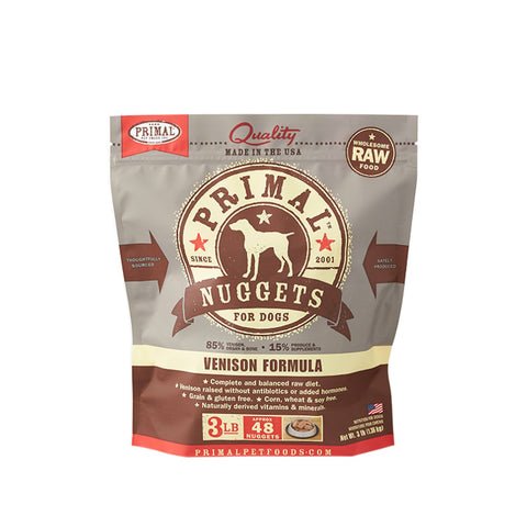 Primal Raw Dog Venison 3lb