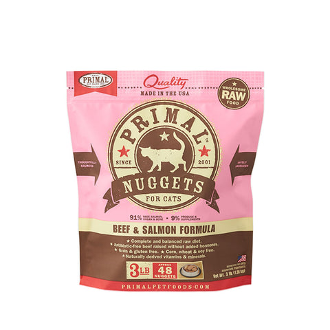 Primal Raw Cat Beef & Salmon 3lb