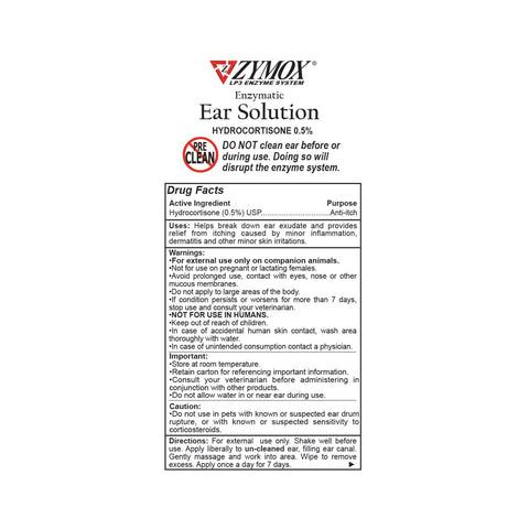 Zymox Enzymatic Ear Solution 1.25oz