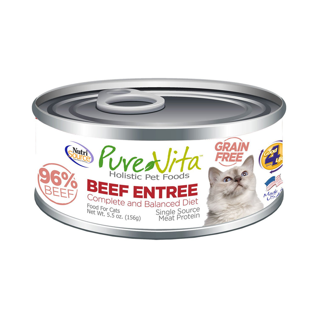 Pure Vita Cat Grain Free Beef Stew Can