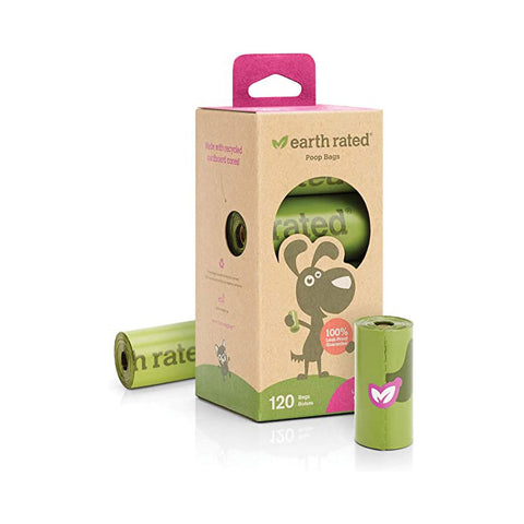 Earth Rated Poopbags 8 Rolls/120 bags Scented