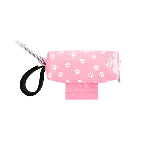 Doggie Walk Duffel Pink w White Paw