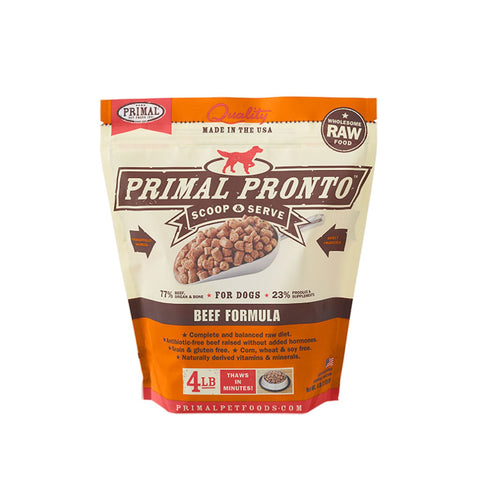 Primal Raw Dog Pronto Beef 4lb