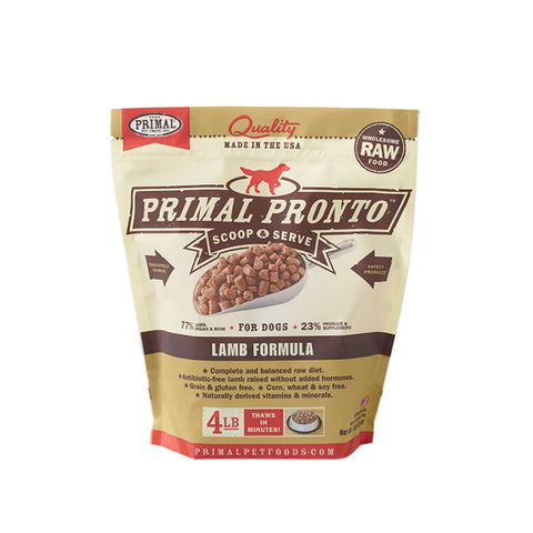 Primal Raw Dog Pronto Lamb 4lb