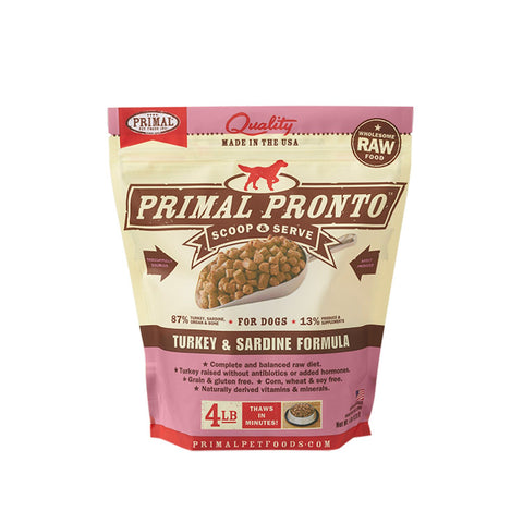 Primal Raw Dog Pronto Turkey & Sardine 4lb
