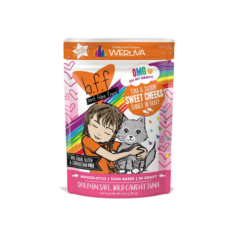 Weruva BFF OMG Cat Tuna & Salmon Sweet Cheeks Pouch 3oz
