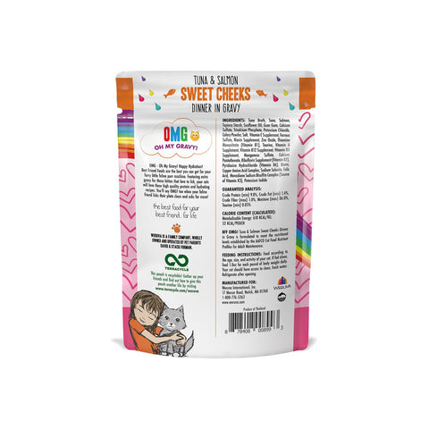 Weruva BFF OMG Cat Tuna & Salmon Sweet Cheeks Pouch 3oz