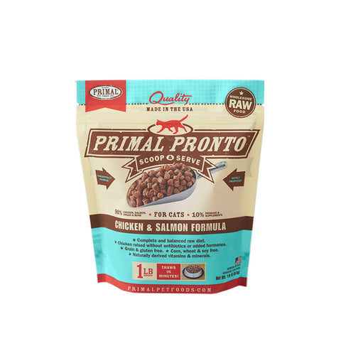 Primal Raw Cat Pronto Chicken & Salmon 1lb
