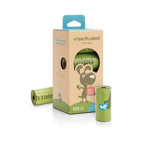 Earth Rated Poopbags 8 Rolls/120 bags Unscented